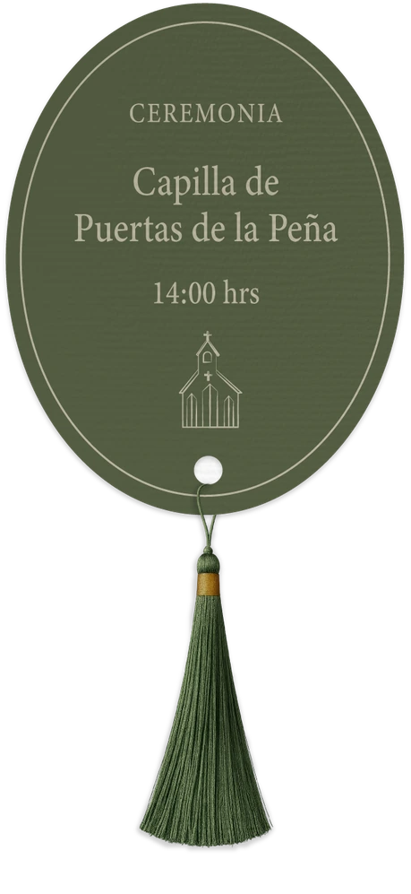 Ceremonia. Capilla de Puertas de la Peña. 14:00 horas.