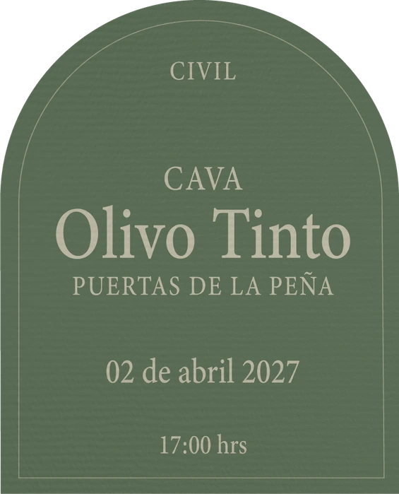 Civil. Cava Olivo Tinto, Puertas de la Peña. 02 de abril de 2027 a las 17:00 horas.